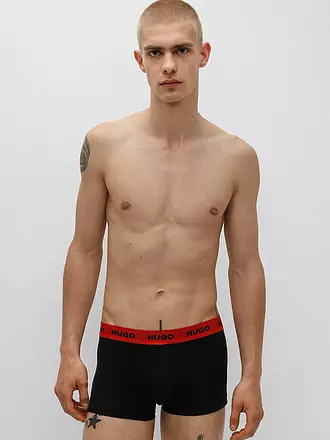 HUGO | Pants lot de 3 noir rouge | schwarz